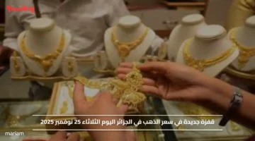 قفزة جديدة في سعر الذهب في الجزائر اليوم الثلاثاء 25 نوفمبر 2025